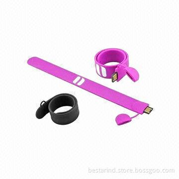 Silicone Wristband USB Flash Drives with UDP Chips, Customized Color/Logo/Packing, for Promotion